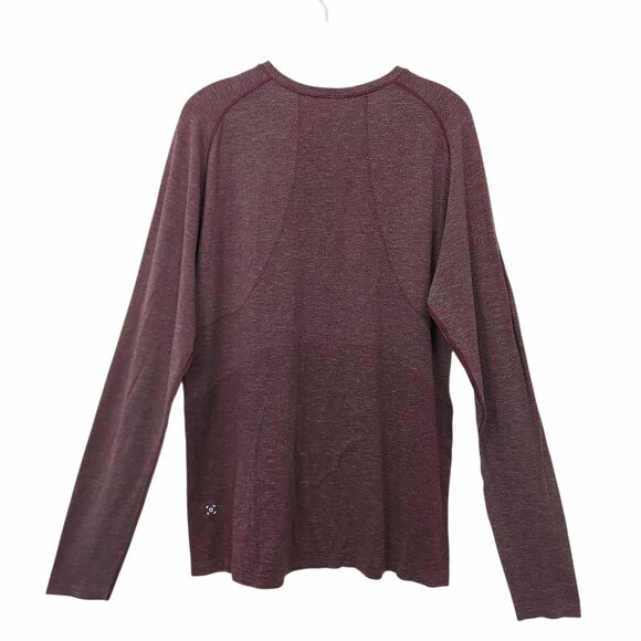 Lululemon Shirt Mens XL Burgundy Live In Practice Seamless Long Sleeve Athletic - Picture 4 of 11